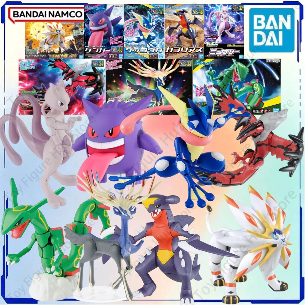 Model Kit Xerneas - Оригинальные модели-фигурки BANDAI Pokemon: Эволюция Мьюту,